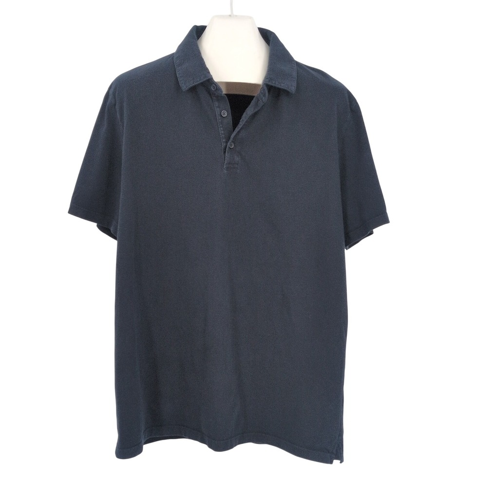 Vince Navy Polo Shirt Minimalist Normcore Casual Preppy Quiet Luxury USA XLarge